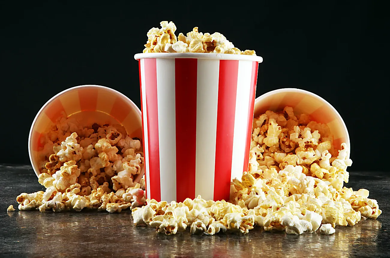 Popcorn buckets representing cannabis edibles